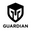 Black and white logo with a shield design and 'GUARDIAN' text on a white background